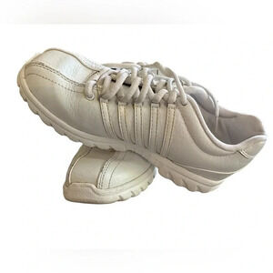 K-Swiss White Leather Limited Edition Lace Up Sneakers Size 2.5